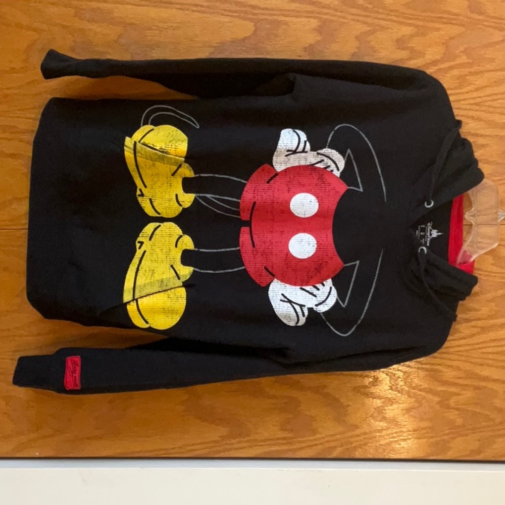 Black Hoodie with Cartoon Graphic